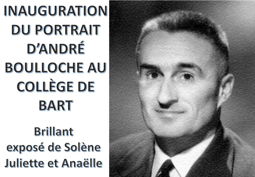 L’EXPOSÉ DE SOLÈNE SUR ANDRÉ BOULLOCHE